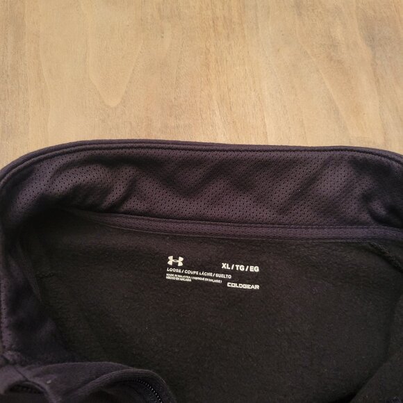 Under Armour Mens Cold Gear 1/4 Zip Pullover Shirt Gray WAVE 16 Size M - Picture 5 of 10